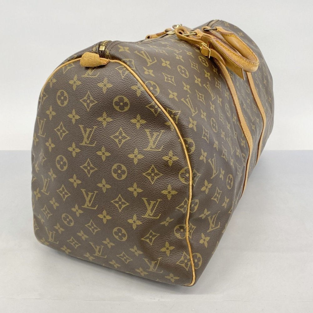 Louis Vuitton Monogram Keepall 55 Boston Bag M41424 Brown Men's and Women's - Picture 2 of 13